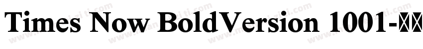 Times Now BoldVersion 1001字体转换